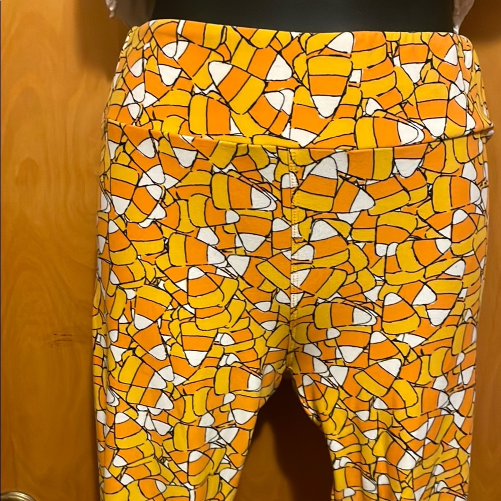 Candy Corn Patterned Leggings